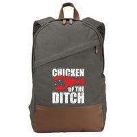 Chicken Of The Ditch Crawfish Season Mud Bug Lovers Funny Gift Cotton Canvas Backpack