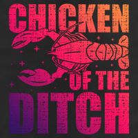 Chicken Of The Ditch Crawfish Season Mud Bug Lovers Gift 7 Panel Mesh Trucker Snapback Hat