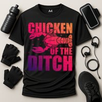 Chicken Of The Ditch Crawfish Season Mud Bug Lovers Gift Cooling Performance Crew T-Shirt