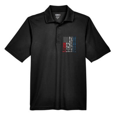 Courtesy Of The Red White And Blue Vintage America Us Flag Men's Origin Performance Pique Polo