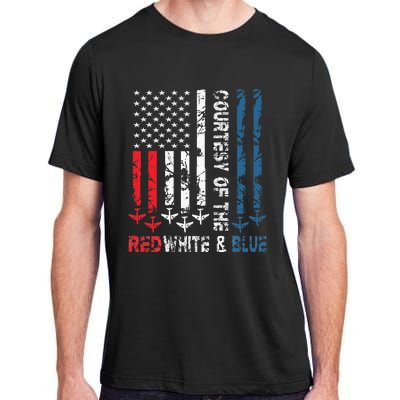 Courtesy Of The Red White And Blue Vintage America Us Flag Adult ChromaSoft Performance T-Shirt