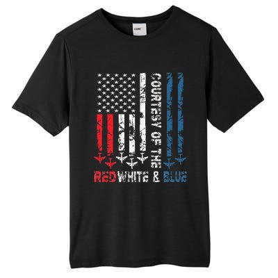 Courtesy Of The Red White And Blue Vintage America Us Flag Tall Fusion ChromaSoft Performance T-Shirt