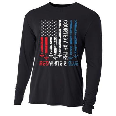 Courtesy Of The Red White And Blue Vintage America Us Flag Cooling Performance Long Sleeve Crew