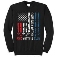 Courtesy Of The Red White And Blue Vintage America Us Flag Tall Sweatshirt