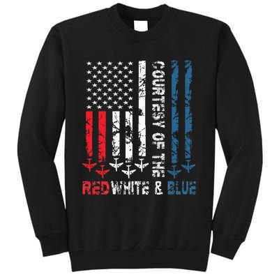 Courtesy Of The Red White And Blue Vintage America Us Flag Tall Sweatshirt