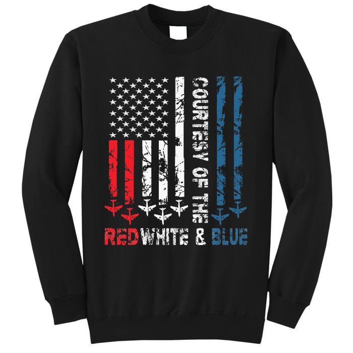 Courtesy Of The Red White And Blue Vintage America Us Flag Tall Sweatshirt