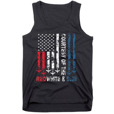 Courtesy Of The Red White And Blue Vintage America Us Flag Tank Top