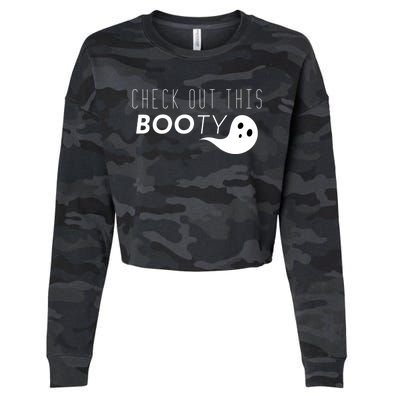 Check Out This Booty Funny Ghost Boo Halloween Gift Cropped Pullover Crew