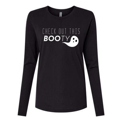 Check Out This Booty Funny Ghost Boo Halloween Gift Womens Cotton Relaxed Long Sleeve T-Shirt