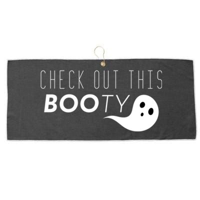 Check Out This Booty Funny Ghost Boo Halloween Gift Large Microfiber Waffle Golf Towel