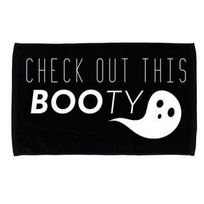 Check Out This Booty Funny Ghost Boo Halloween Gift Microfiber Hand Towel