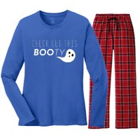 Check Out This Booty Funny Ghost Boo Halloween Gift Women's Long Sleeve Flannel Pajama Set 