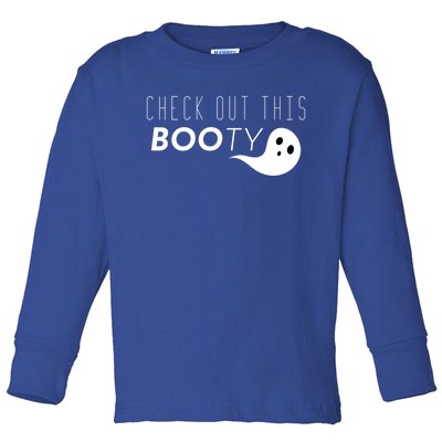 Check Out This Booty Funny Ghost Boo Halloween Gift Toddler Long Sleeve Shirt