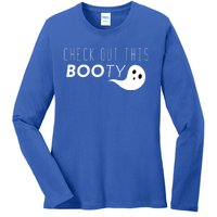 Check Out This Booty Funny Ghost Boo Halloween Gift Ladies Long Sleeve Shirt