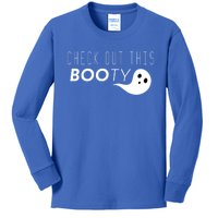 Check Out This Booty Funny Ghost Boo Halloween Gift Kids Long Sleeve Shirt