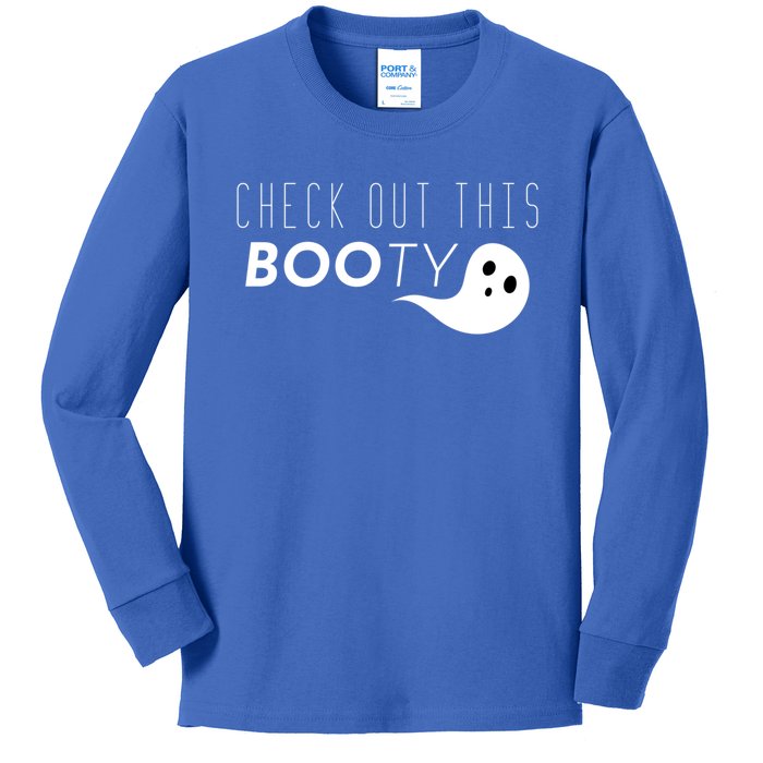 Check Out This Booty Funny Ghost Boo Halloween Gift Kids Long Sleeve Shirt