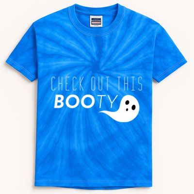 Check Out This Booty Funny Ghost Boo Halloween Gift Kids Tie-Dye T-Shirt