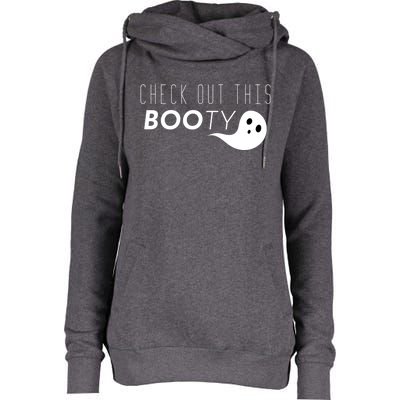 Check Out This Booty Funny Ghost Boo Halloween Gift Womens Funnel Neck Pullover Hood