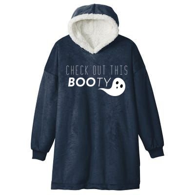 Check Out This Booty Funny Ghost Boo Halloween Gift Hooded Wearable Blanket