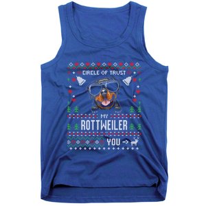 Circle Of Trust My Rottweiler Funny Ugly Christmas Gift Tank Top