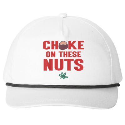 Choke On These Nuts Buckeye Snapback Five-Panel Rope Hat