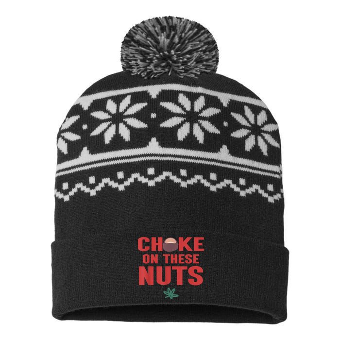 Choke On These Nuts Buckeye USA-Made Snowflake Beanie