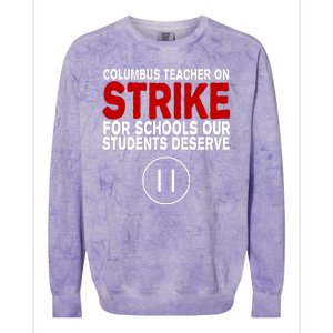 Columbus Ohio Teacher, School Teachers Strike Colorblast Crewneck Sweatshirt