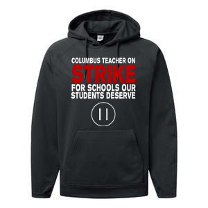 Columbus Ohio Teacher, School Teachers Strike Performance Fleece Hoodie