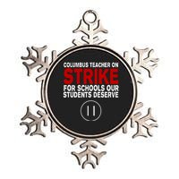 Columbus Ohio Teacher, School Teachers Strike Metallic Star Ornament