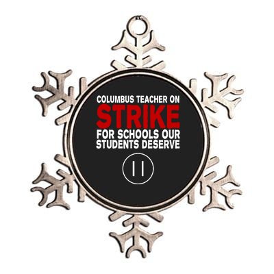 Columbus Ohio Teacher, School Teachers Strike Metallic Star Ornament