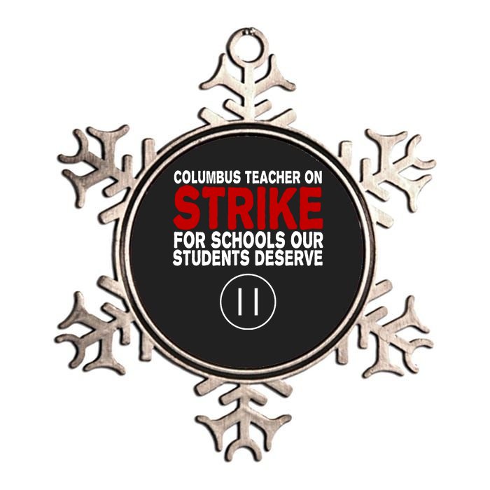 Columbus Ohio Teacher, School Teachers Strike Metallic Star Ornament