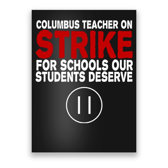 Columbus Ohio Teacher, School Teachers Strike Poster