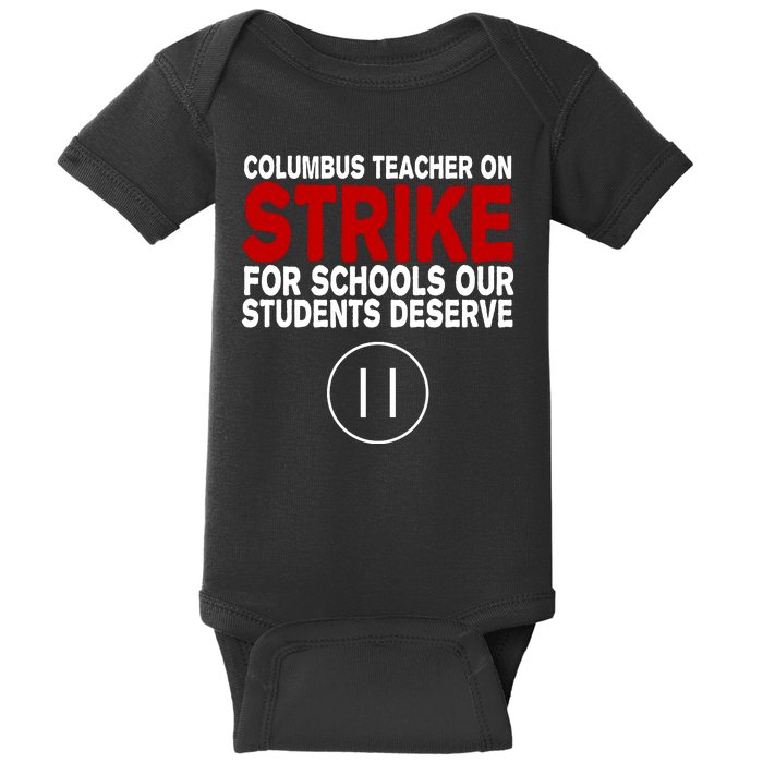 Columbus Ohio Teacher, School Teachers Strike Baby Bodysuit