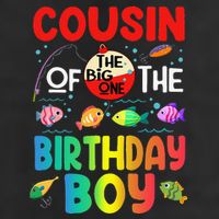 Cousin Of The Birthday Ofishally One Birthday Outfit 7 Panel Mesh Trucker Snapback Hat
