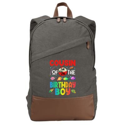Cousin Of The Birthday Ofishally One Birthday Outfit Cotton Canvas Backpack