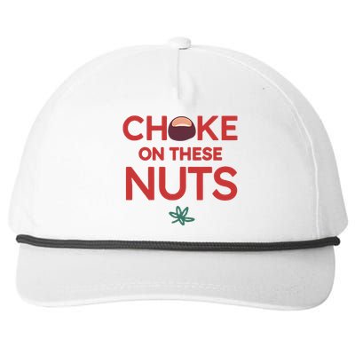 Choke On These Nuts Snapback Five-Panel Rope Hat