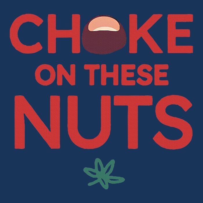 Choke On These Nuts Drawstring Bag