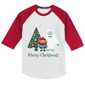 Cornelius Of The Yukon Abominable Snowman Christmas Kids Colorblock Raglan Jersey