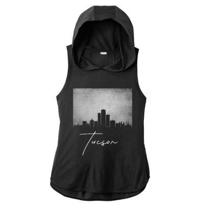 City Of Tucson Arizona Ladies PosiCharge Tri-Blend Wicking Draft Hoodie Tank