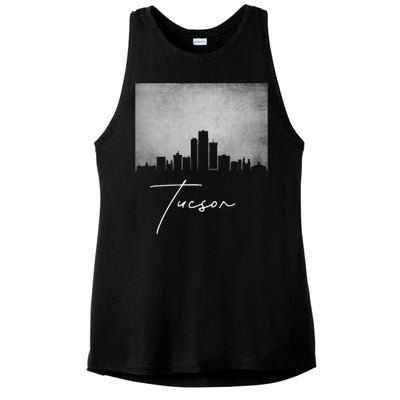 City Of Tucson Arizona Ladies PosiCharge Tri-Blend Wicking Tank