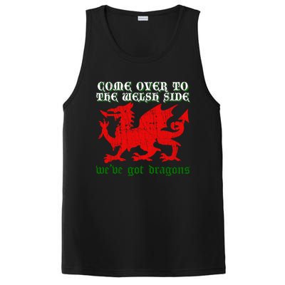 Come Over To The Welsh Side Red Dragon Flag Of Wales Rugby Great Gift PosiCharge Competitor Tank