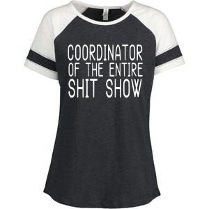 Coordinator Of The Entire Shit Show Enza Ladies Jersey Colorblock Tee