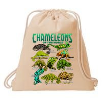 Chameleons Of The World Educational Reptile Lizard Lover Drawstring Bag