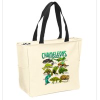 Chameleons Of The World Educational Reptile Lizard Lover Zip Tote Bag