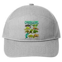 Chameleons Of The World Educational Reptile Lizard Lover 7-Panel Snapback Hat
