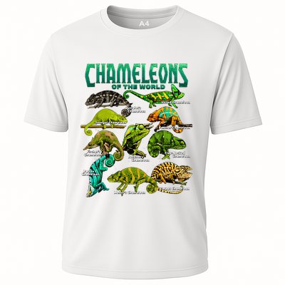 Chameleons Of The World Educational Reptile Lizard Lover Performance Shirt