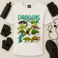 Chameleons Of The World Educational Reptile Lizard Lover Performance Shirt