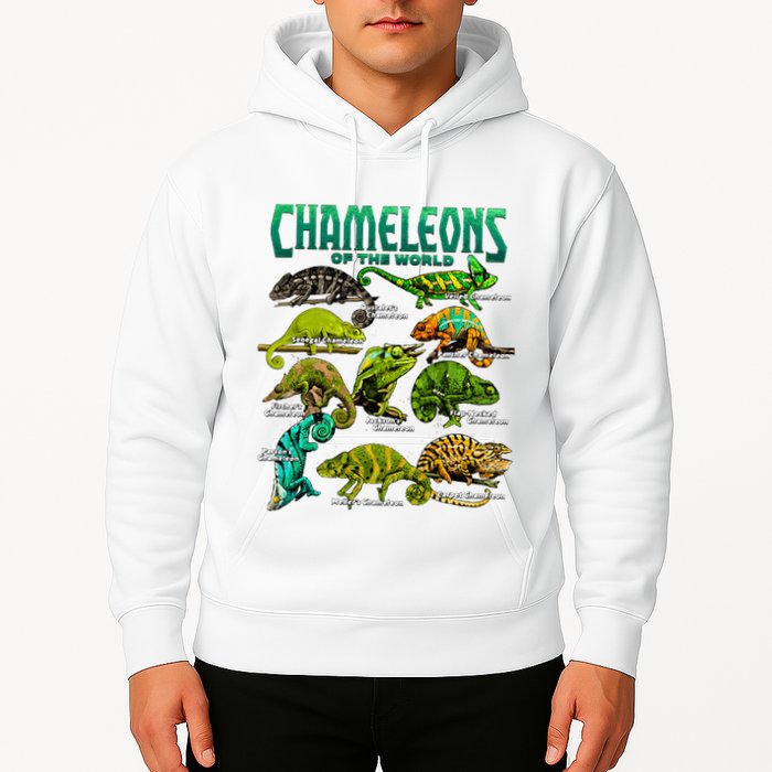 Chameleons Of The World Educational Reptile Lizard Lover Hoodie