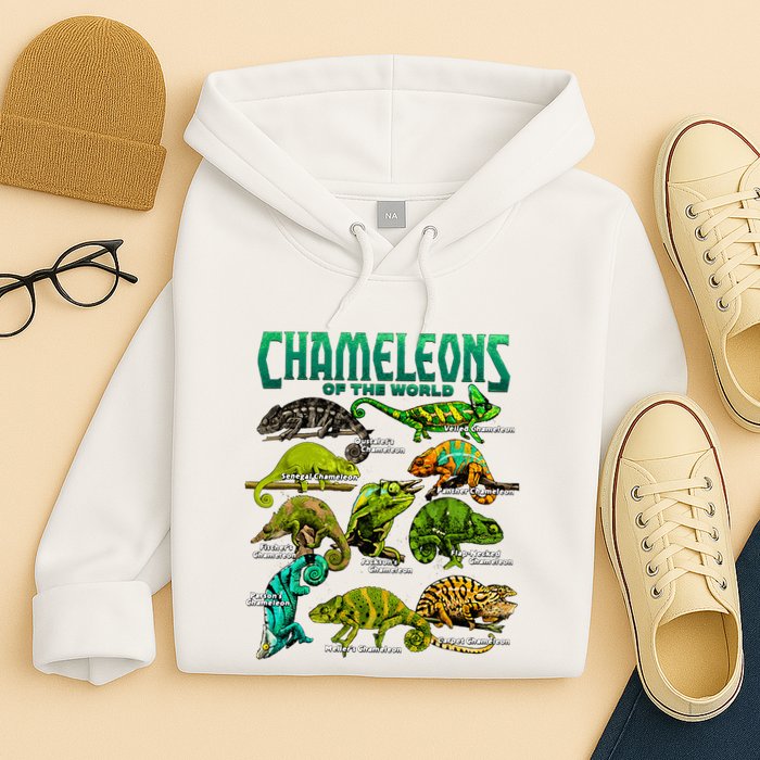 Chameleons Of The World Educational Reptile Lizard Lover Hoodie