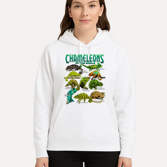 Chameleons Of The World Educational Reptile Lizard Lover Hoodie